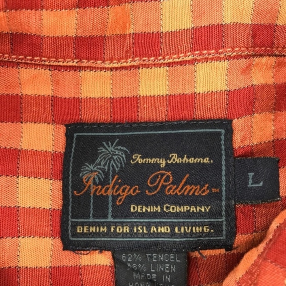 Tommy Bahama Indigo Palms Button Up Shirt Mens Large Long Sleeve - Picture 4 of 4